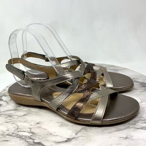 Naturalizer Cadence Multicolored Metallic Strappy Comfort Sandals 9 Narrow